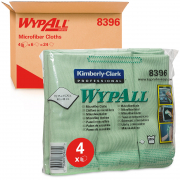 8396  WypAll Микрофибра - Сложенная / Зеленый /40 x 40 cm   (1 пачка  x 6 листов)